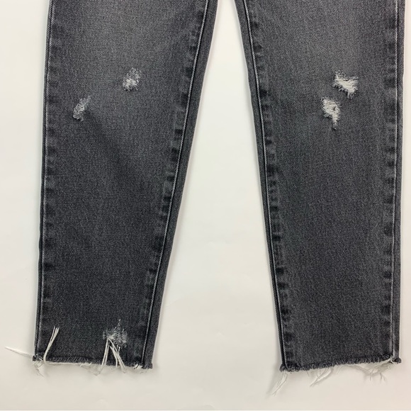 PISTOLA Black Distressed High Rise Straight Leg Charlie Jeans Sz 24 - Picture 3 of 9